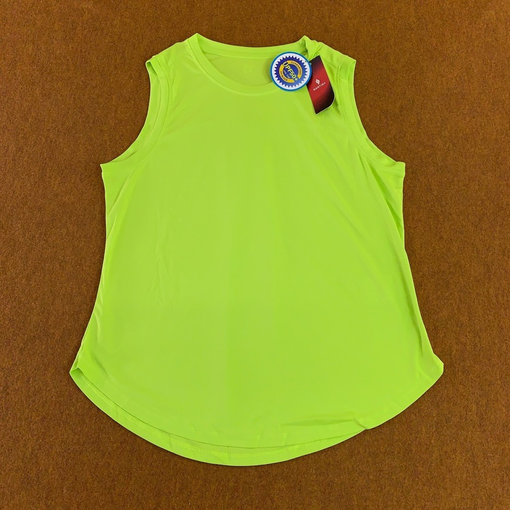 Santiny Womens Size Small Neon Green Sleeveless UPF 50+ Workout Top NWT